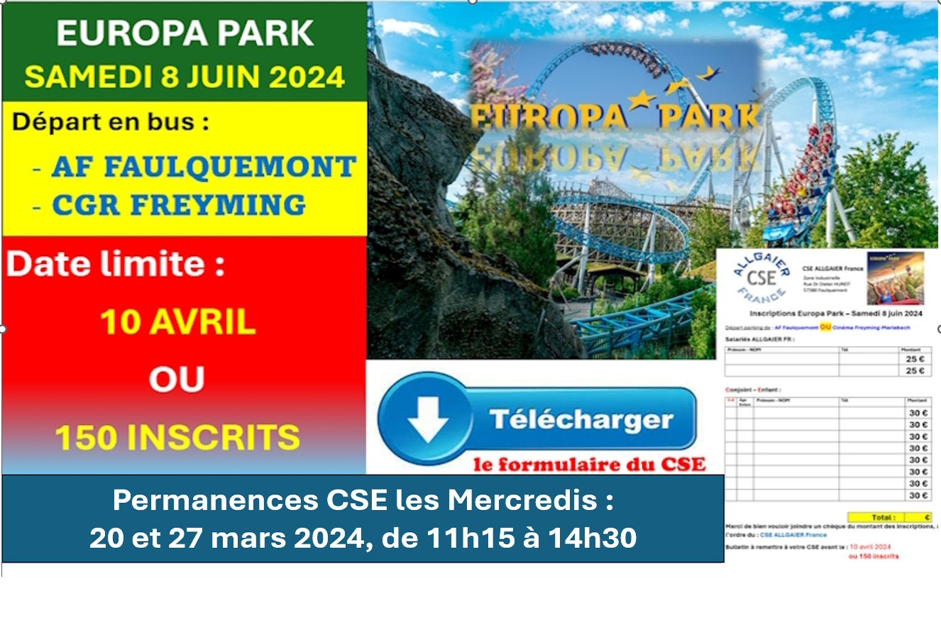 Sortie Europa Park 8 juin 2024