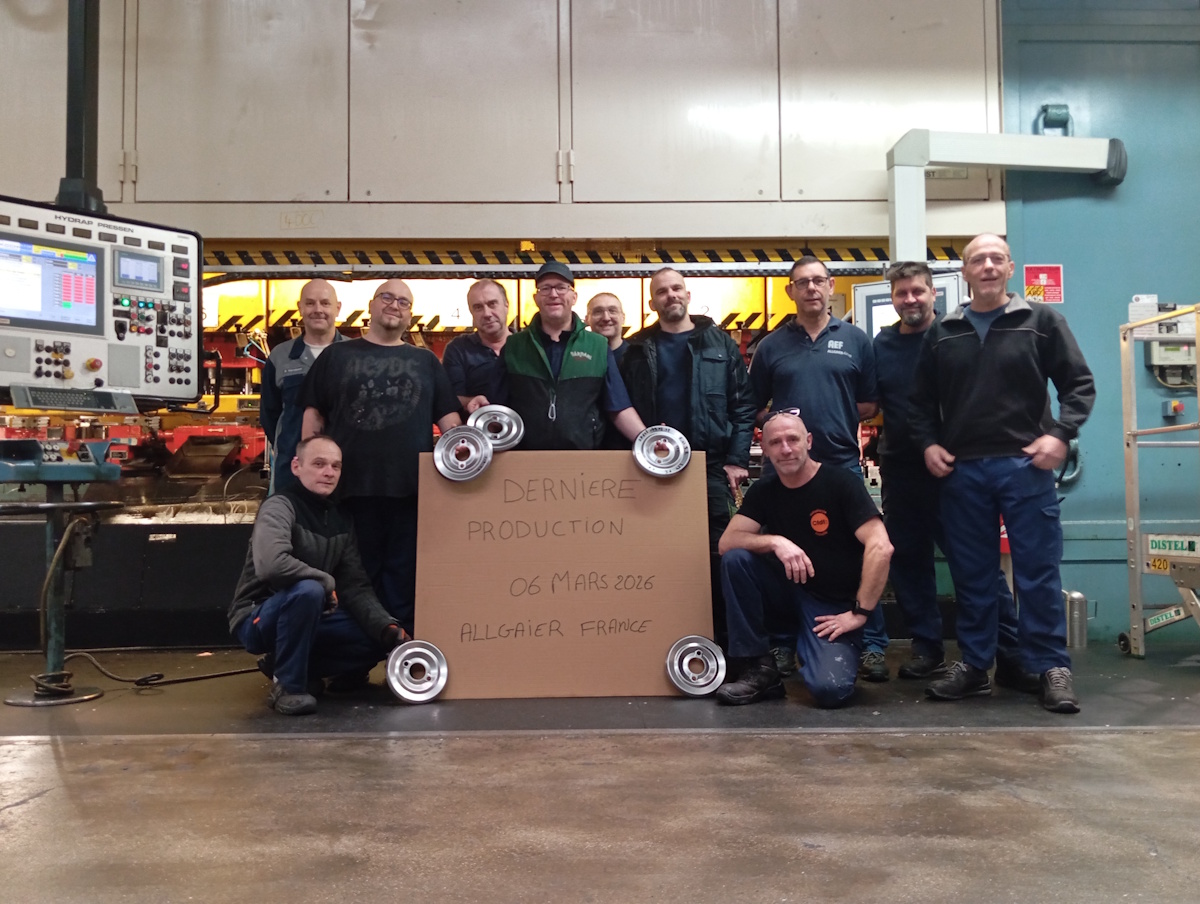 ALLGAIER FR : Presse - Fin de production - Vendredi 6 mars 2026